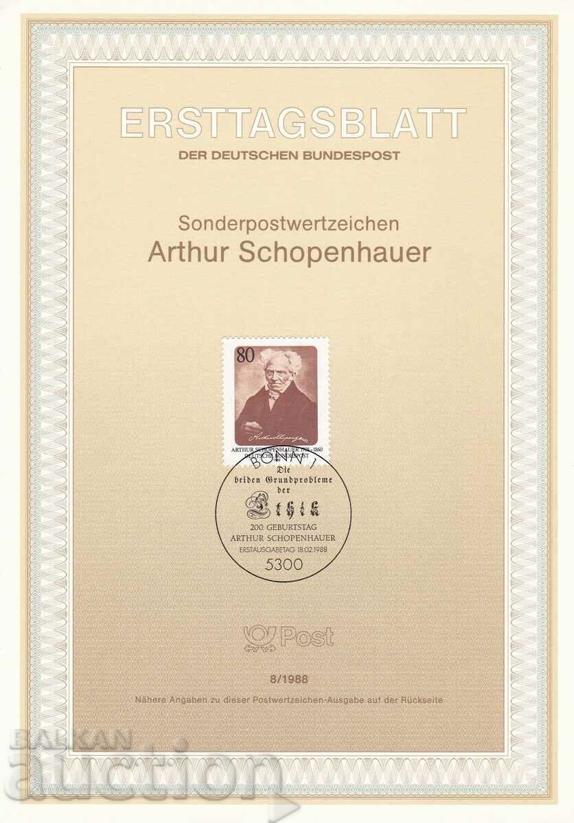 Ersttagsblatt Германия Bonn 1988 Първодневен лист № 8