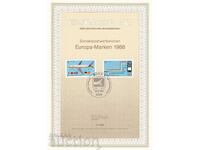 Ersttagsblatt Germany Bonn 1988 First Day Europe No. 14
