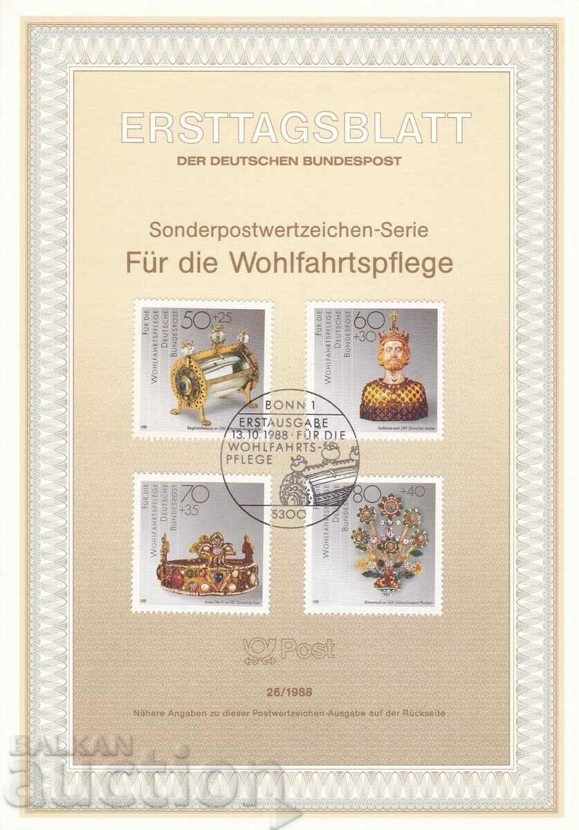 Ersttagsblatt Германия Bonn 1988 Първодневен лист № 26