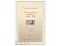 Ersttagsblatt Германия Bonn 1988 Първодневен лист № 29