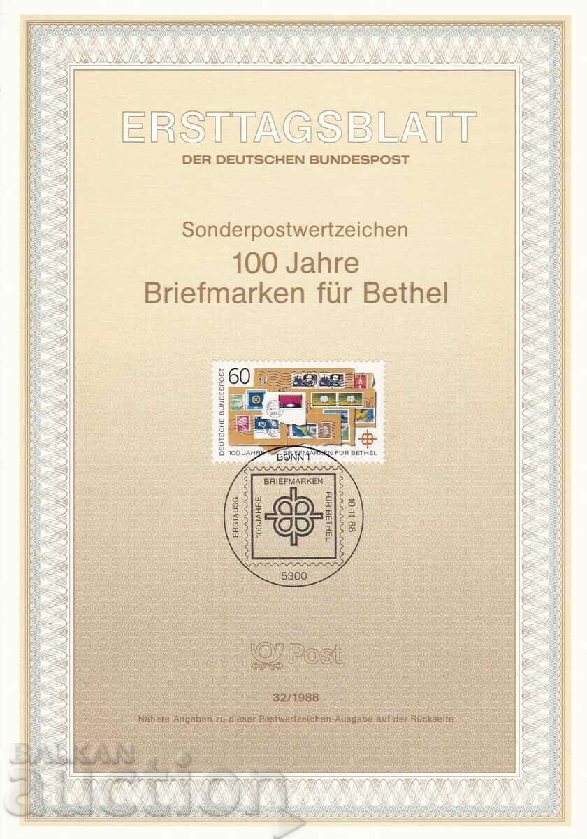 Ersttagsblatt Germania Bonn 1988 Foaia de prima zi nr. 32