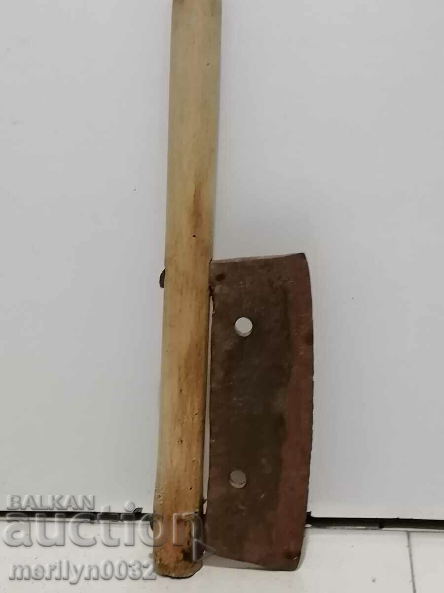 Old hatchet saber ax blade wrought iron - 5