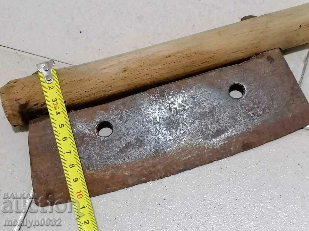 Old hatchet saber ax blade wrought iron - 6