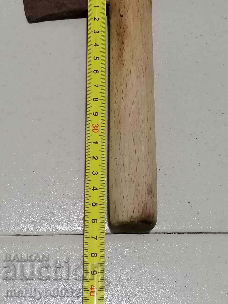 Old hatchet saber ax blade wrought iron - 7
