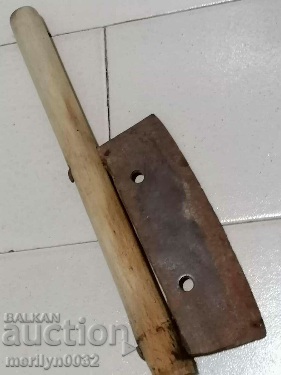 Old hatchet saber ax blade wrought iron