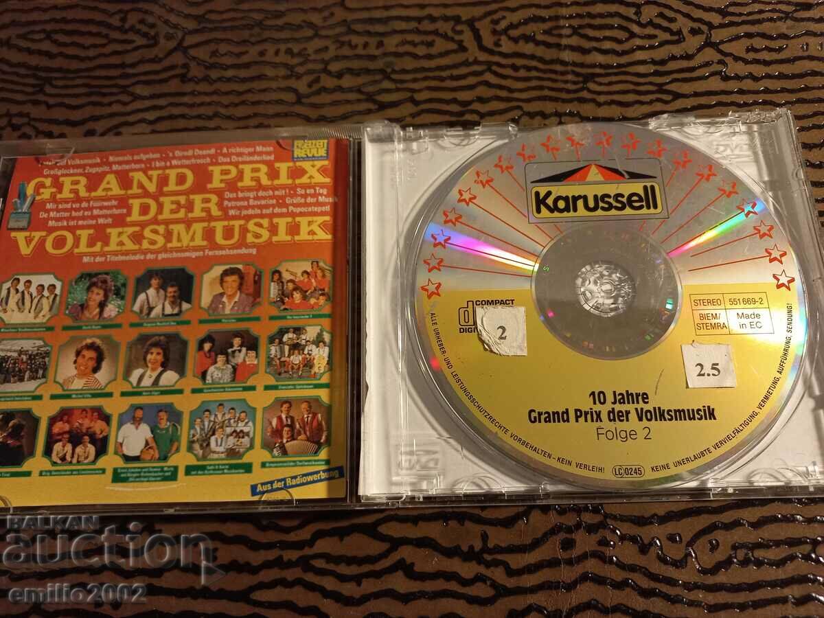 Audio CD Grand prix volksmusik with price 2.99 BGN | € 1.53 Audio CD Grand prix volksmusik with price 2.99 BGN | € 1.53