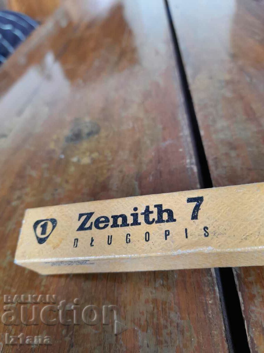 Old box of pen, chemical, Zenith 7 ballpoint pen with price 10.00 BGN | € 5.11 Old box of pen, chemical, Zenith 7 ballpoint pen with price 10.00 BGN | € 5.11