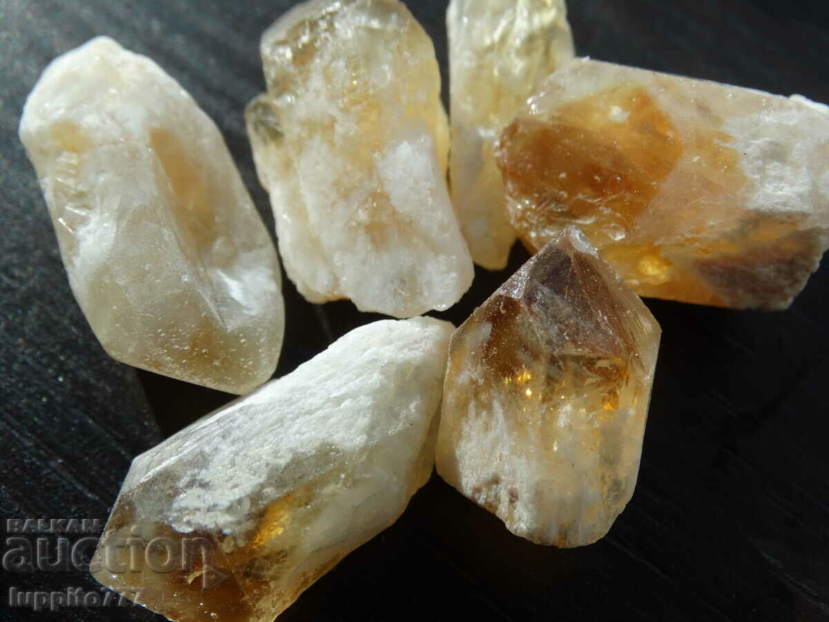 58 grams of natural citrine point 6 pieces lot with price 49.99 BGN | € 25.56 58 grams of natural citrine point 6 pieces lot with price 49.99 BGN | € 25.56