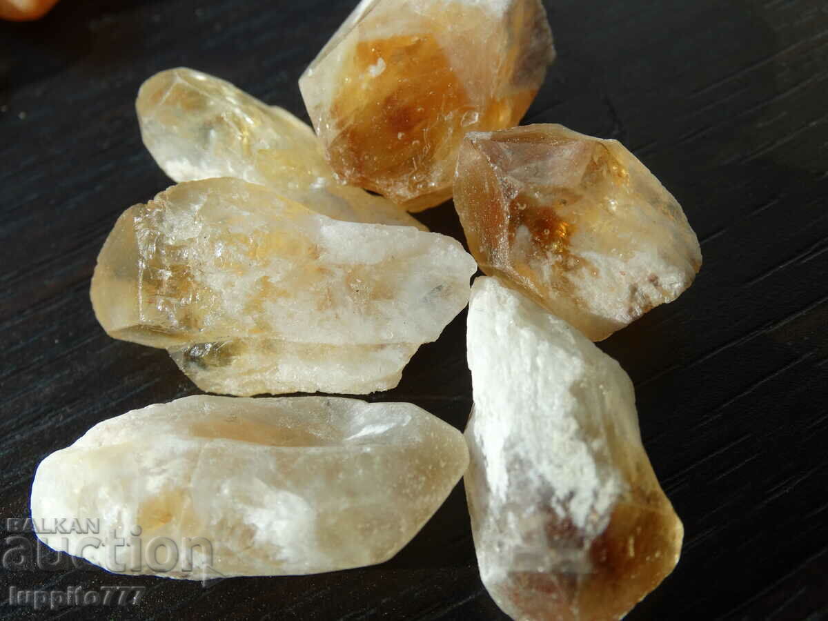 Delivery of 58 grams of natural citrine point 6 pieces lot Delivery of 58 grams of natural citrine point 6 pieces lot
