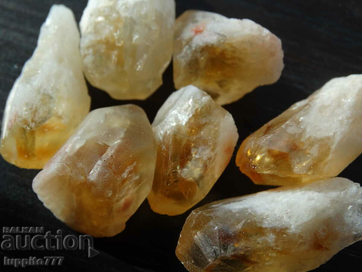 Auction 73 grams of natural citrine point 7 pieces lot Auction 73 grams of natural citrine point 7 pieces lot