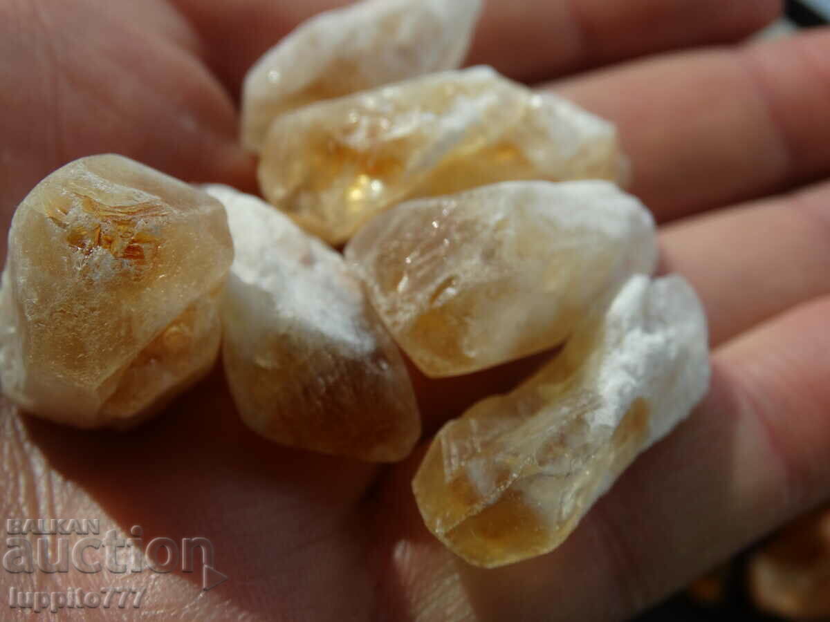 Delivery of 69 grams natural citrine point 7 pieces lot