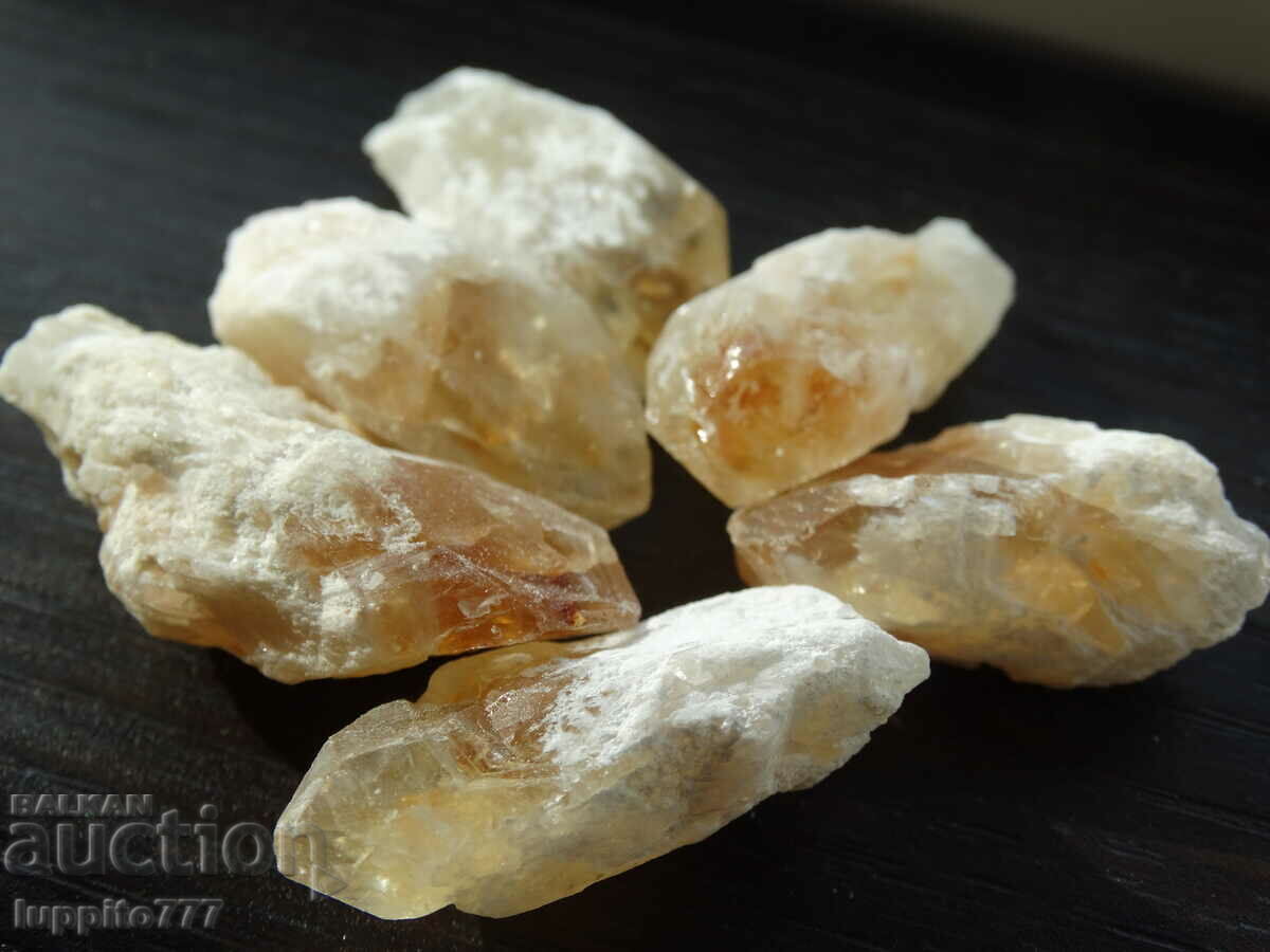 63 grams natural citrine point 6 pieces lot with price 49.99 BGN | € 25.56 63 grams natural citrine point 6 pieces lot with price 49.99 BGN | € 25.56