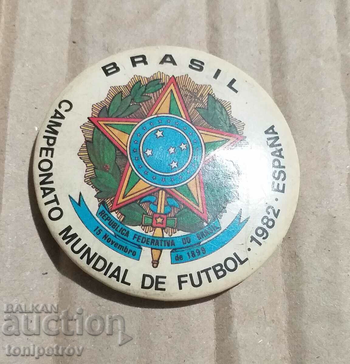 Значка Бразилия световно футбол 1982