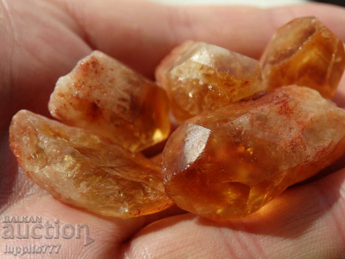 75 grams of natural citrine point 5 pieces lot with price 49.99 BGN | € 25.56