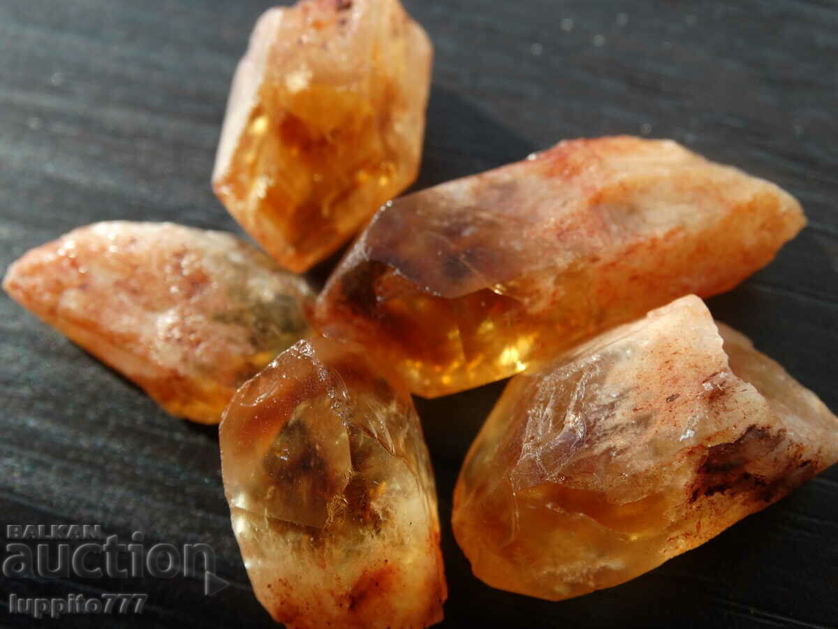 75 grams of natural citrine point 5 pieces lot - 5