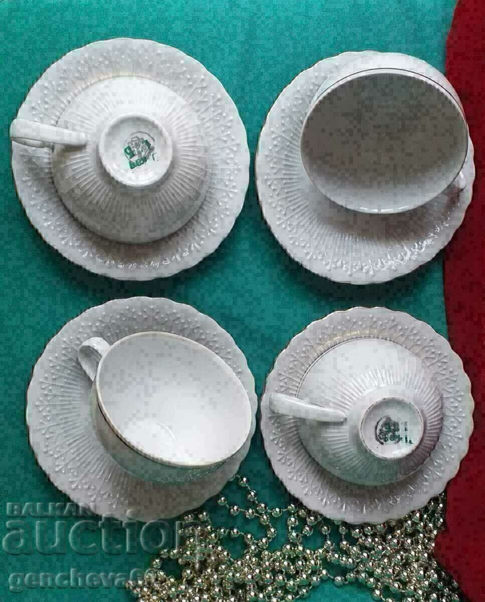 Delivery of Stylish, embossed Bulgarian porcelain tea cups/Razgrad Delivery of Stylish, embossed Bulgarian porcelain tea cups/Razgrad