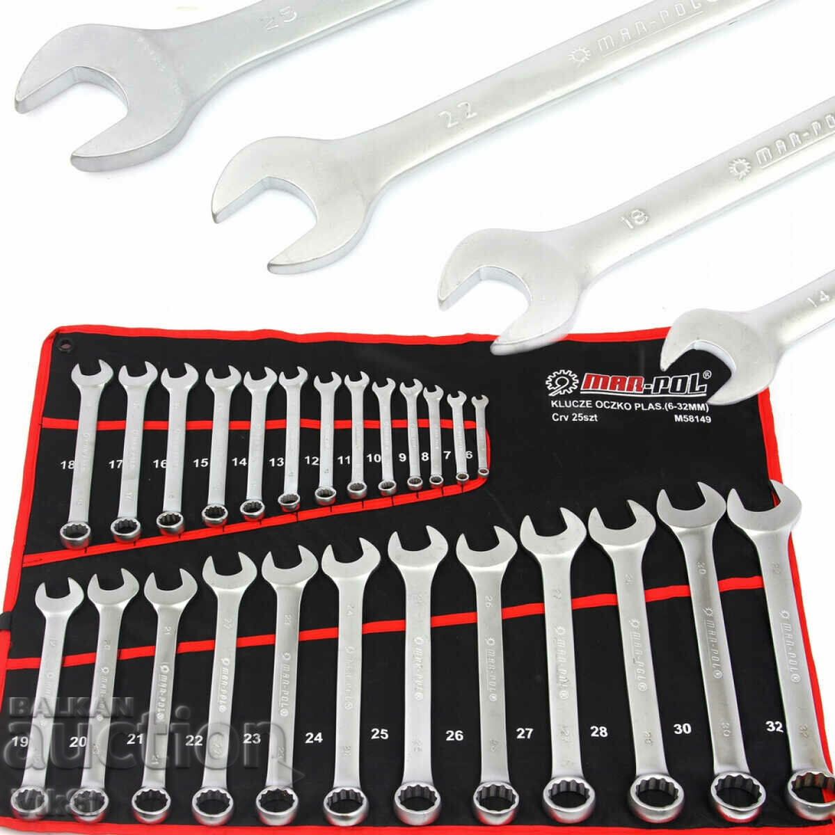 Set of 25 spanners 6 – 32 mm Mar-Pol