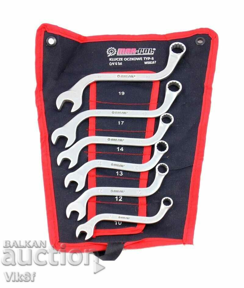 Wrenches Star-shaped S-Shaped 10-19 Mm K-T 6pcs Mar Pol