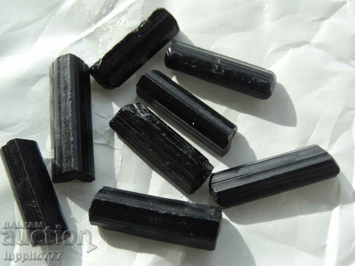 black tourmaline sticks 8 pieces lot with price 59.99 BGN | € 30.67 black tourmaline sticks 8 pieces lot with price 59.99 BGN | € 30.67