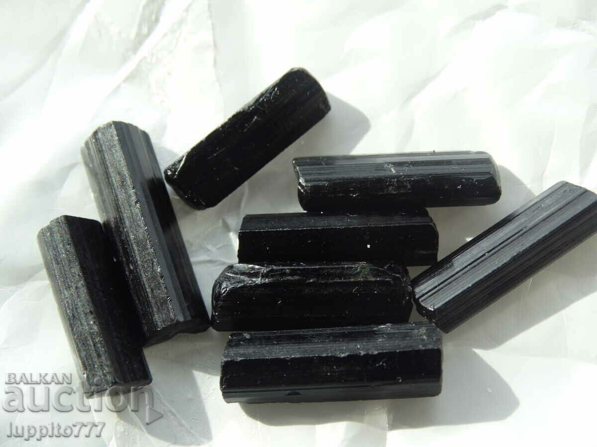 black tourmaline sticks 8 pieces lot
