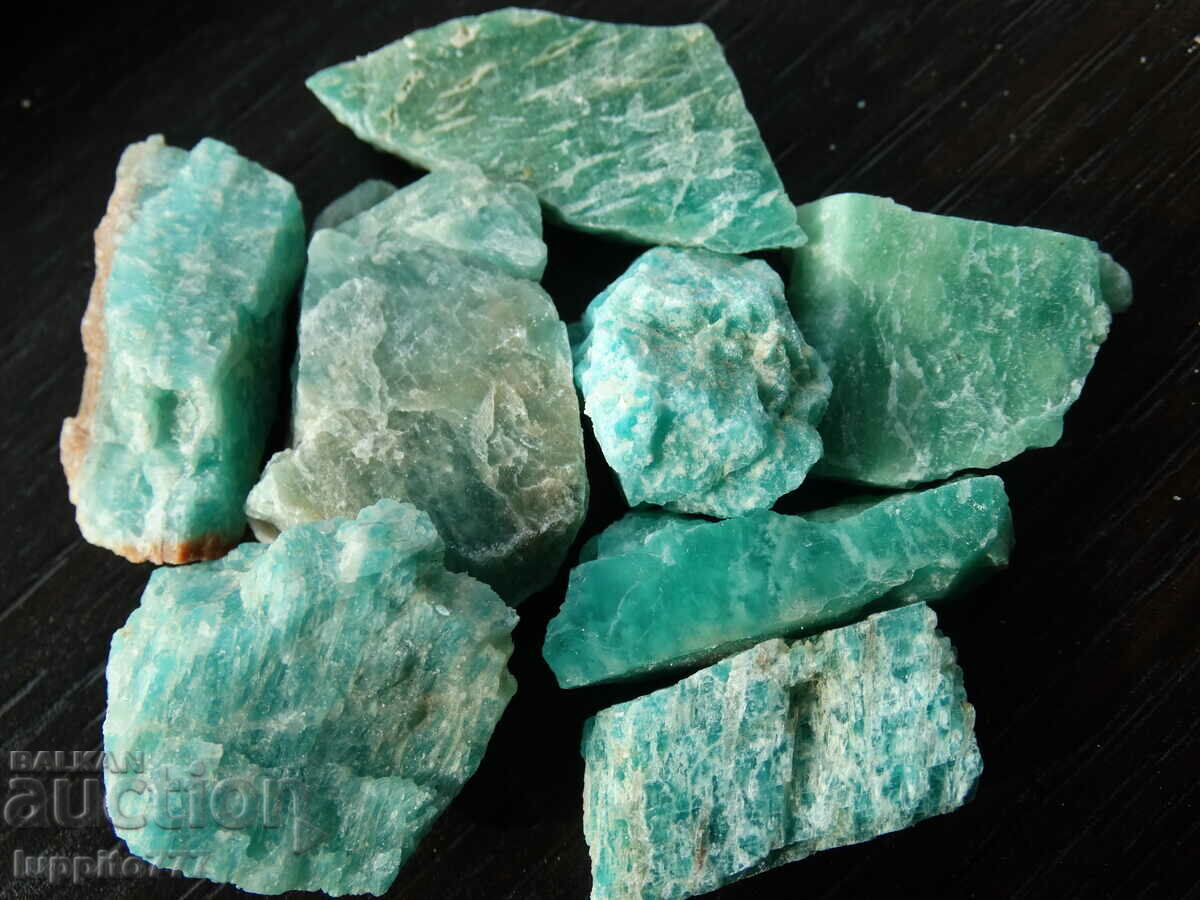 75 grams of natural amazonite 8 pieces lot with price 69.99 BGN | € 35.79 75 grams of natural amazonite 8 pieces lot with price 69.99 BGN | € 35.79