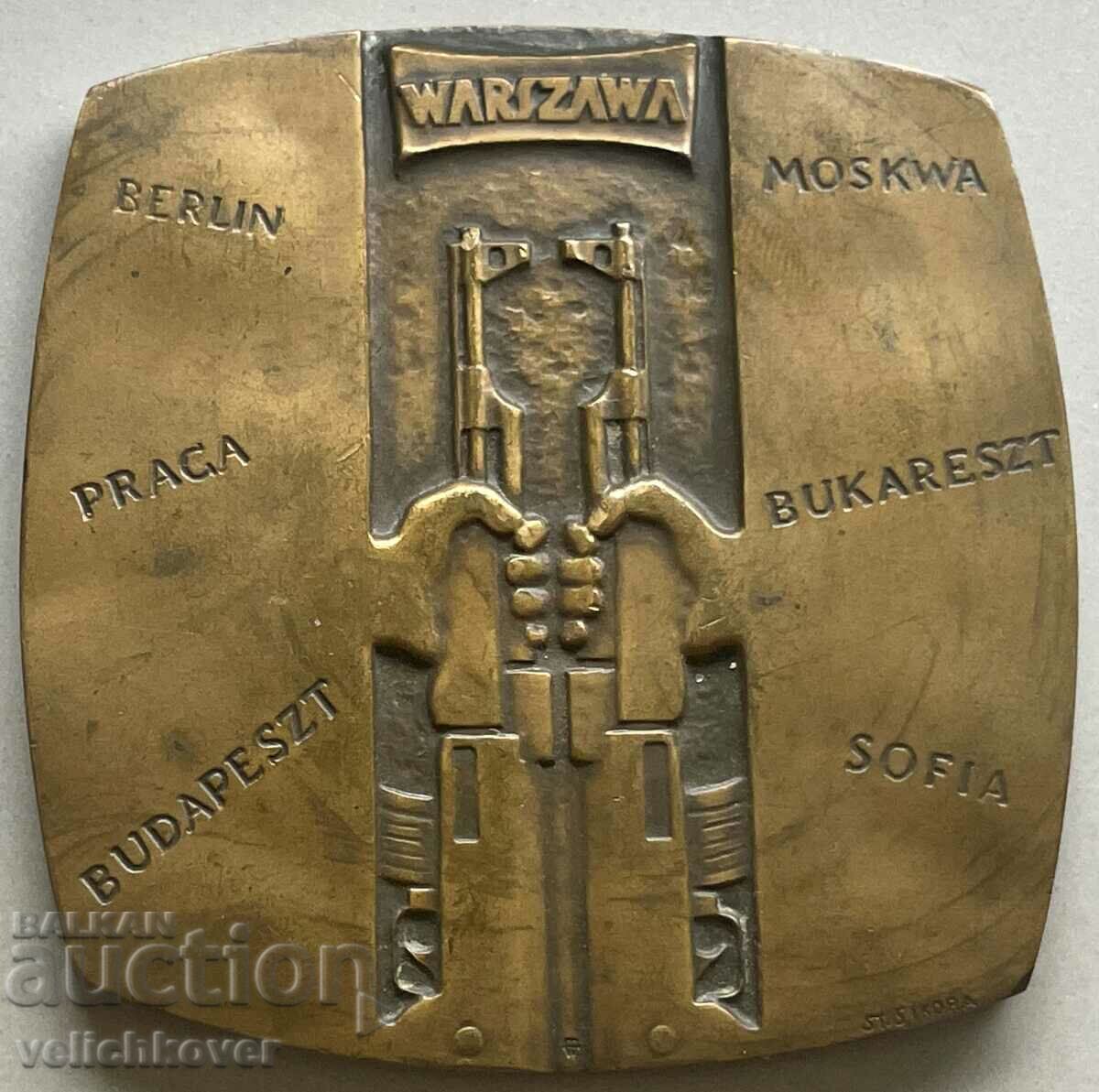 34168 Poland Military Plaque Warsaw Pact Kalashnikov