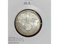 Germania Al Treilea Reich! 2 timbre Argint 1939. Moneda de top!