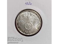 Germania Al Treilea Reich! 2 timbre Argint 1939. Moneda de top!