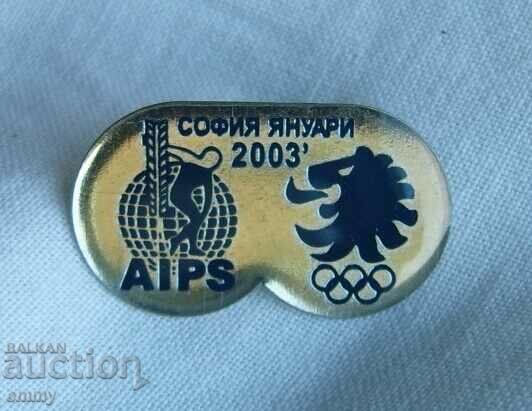 Badge 2003-BOK and International sports press association AIPS with price 4.00 BGN | € 2.05 Badge 2003-BOK and International sports press association AIPS with price 4.00 BGN | € 2.05
