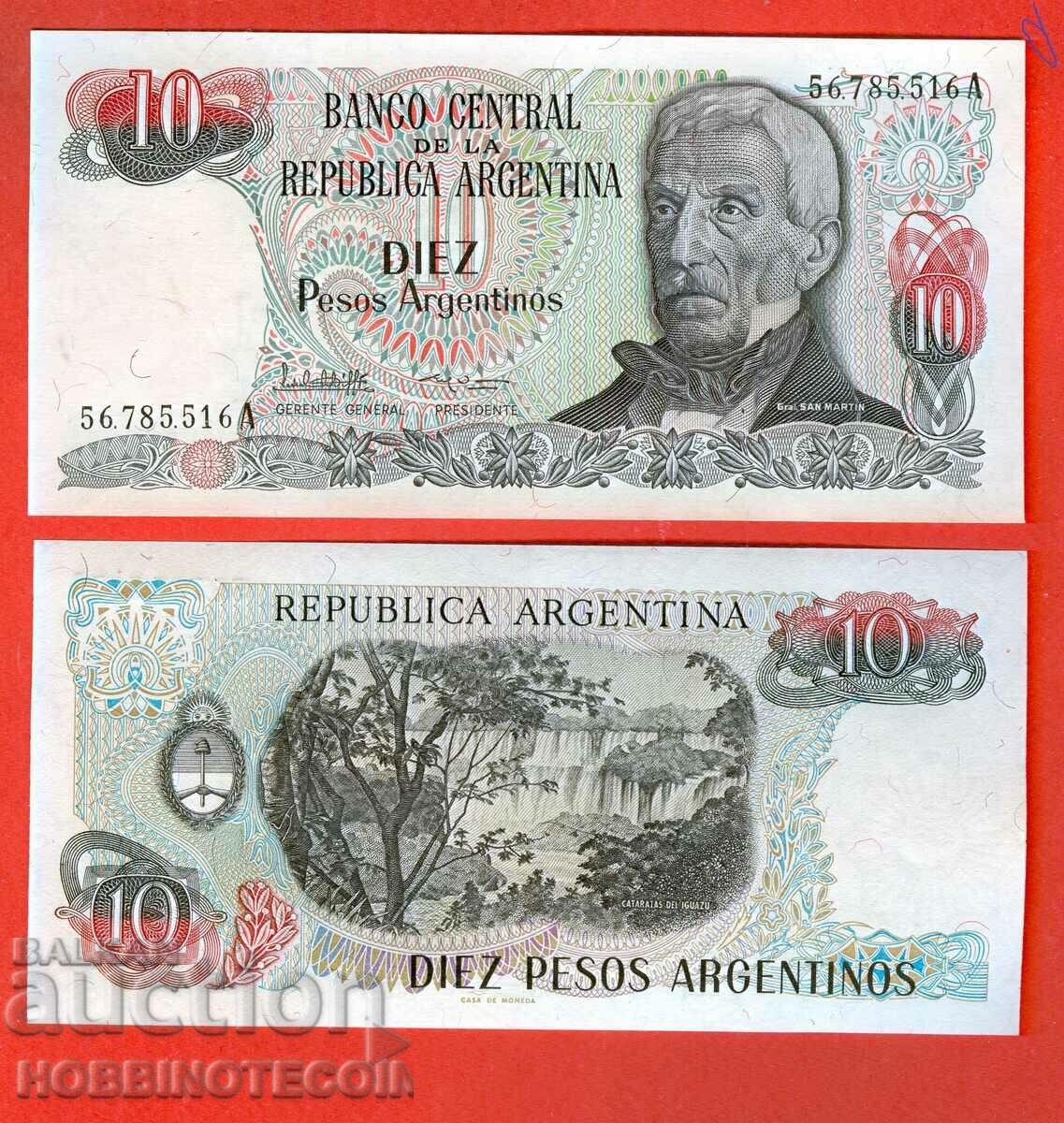 ARGENTINA ARGENTINA 10 Peso emisiune - emisiune 1985 NOU UNC