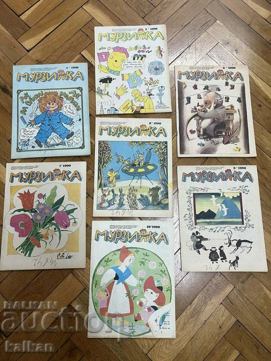 Murzilka magazine from 1990 - Lot - 7 items
