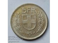 5 Francs Silver Switzerland 1967 B - Silver Coin #18