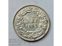 1/2 франк сребро Швейцария 1955 B - сребърна монета #8
