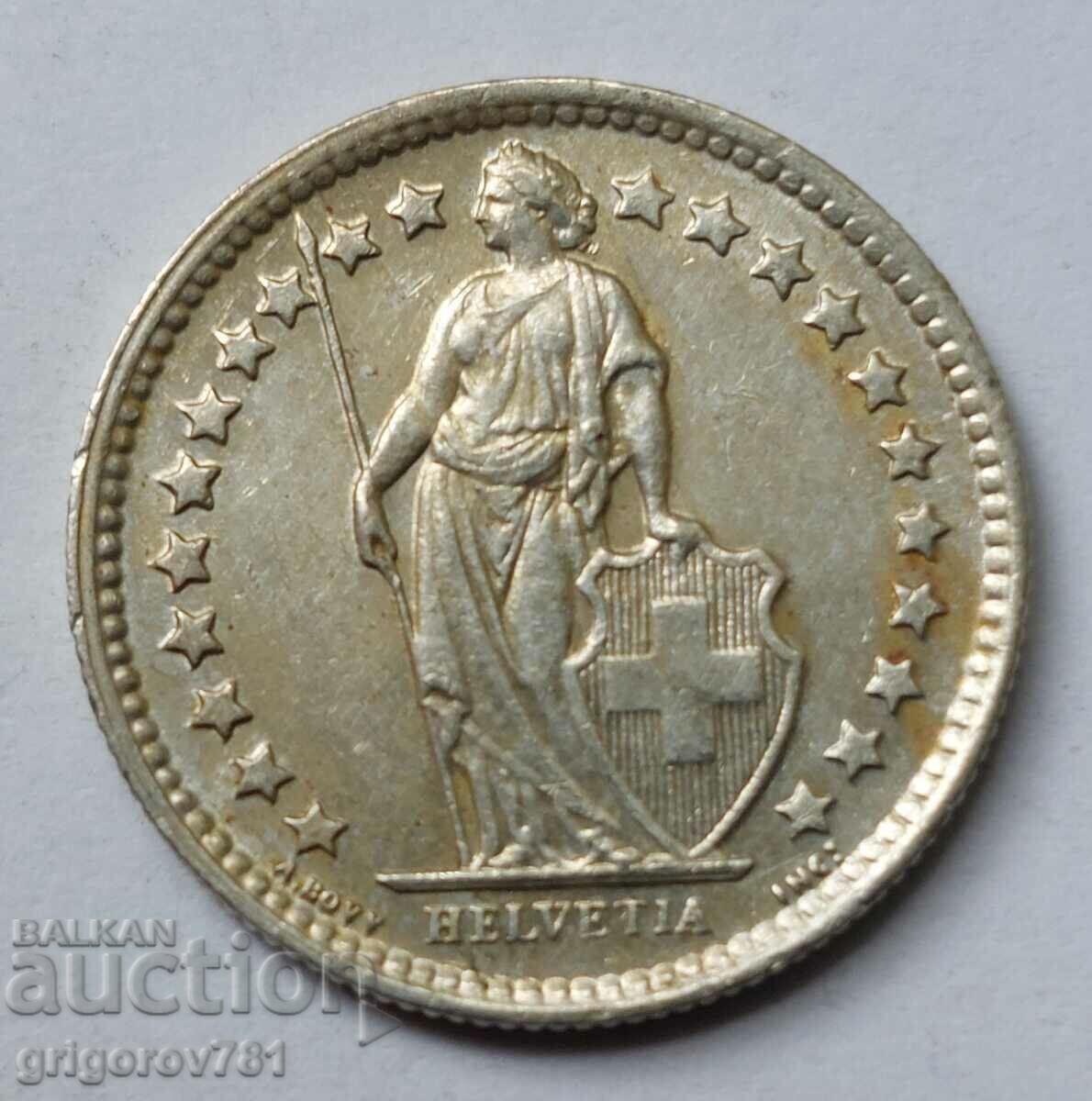 1/2 франк сребро Швейцария 1960 B - сребърна монета #28 с цена € 3.83 | 7.49 лв.