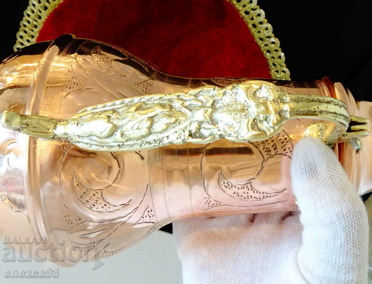 Delivery of Ancient copper jug, relief, Islam.