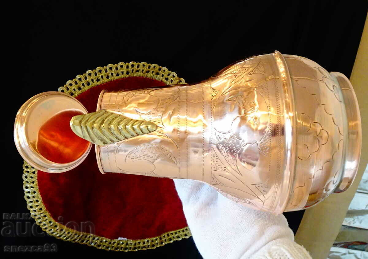 Ancient copper jug, relief, Islam. - 6