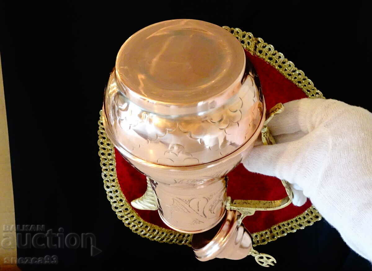 Ancient copper jug, relief, Islam. - 7