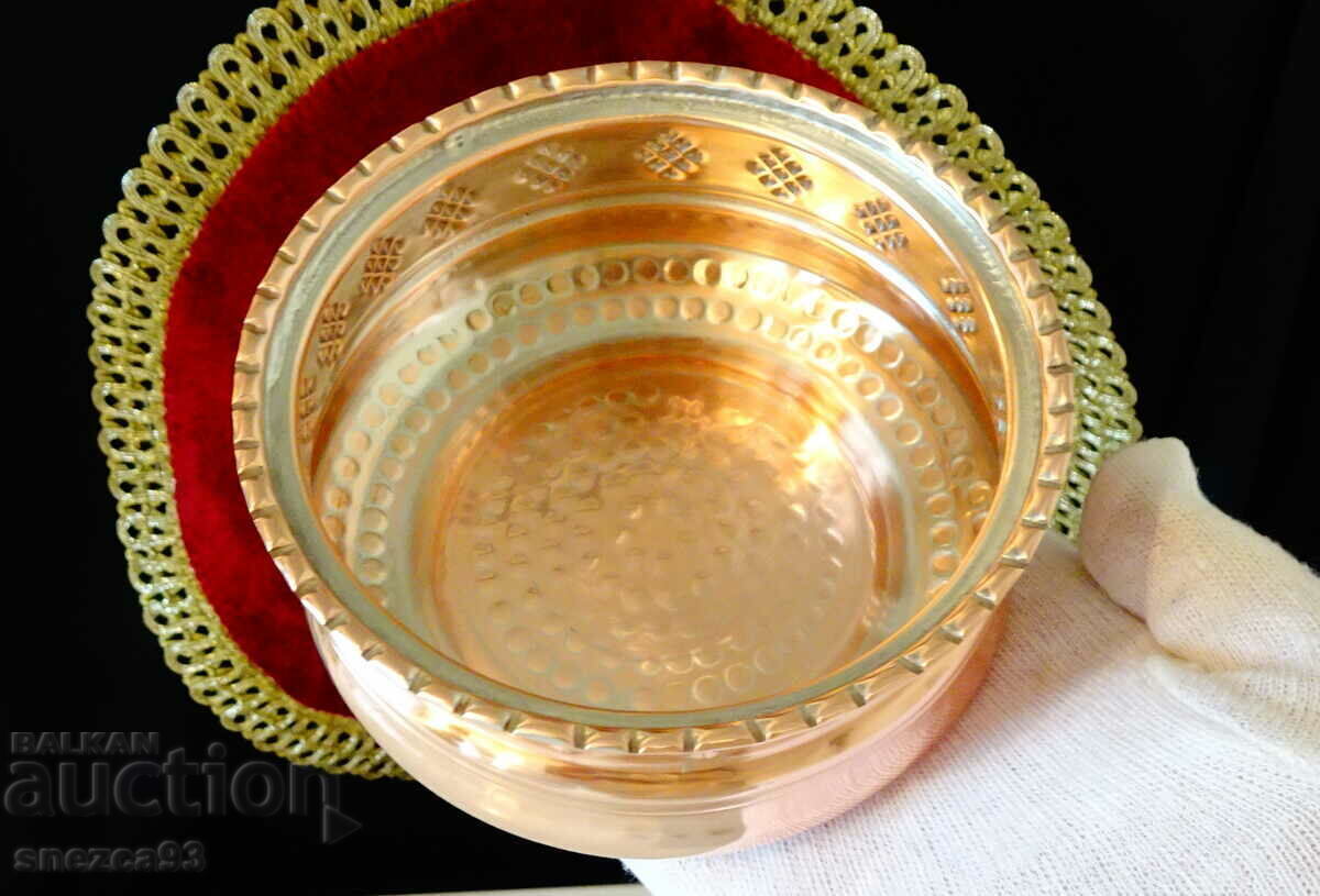 Antique copper sugar bowl, candy box, copper vessel. - 5 Antique copper sugar bowl, candy box, copper vessel. - 5