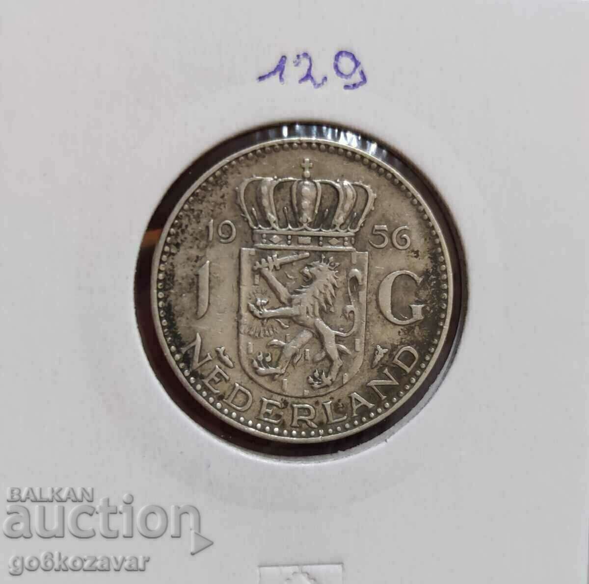 Netherlands 1 Gulden 1956 Silver !