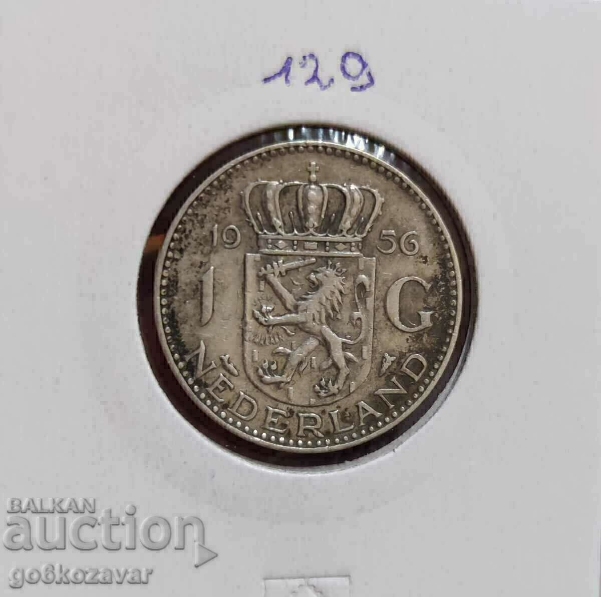 Netherlands 1 Gulden 1956 Silver ! Netherlands 1 Gulden 1956 Silver !