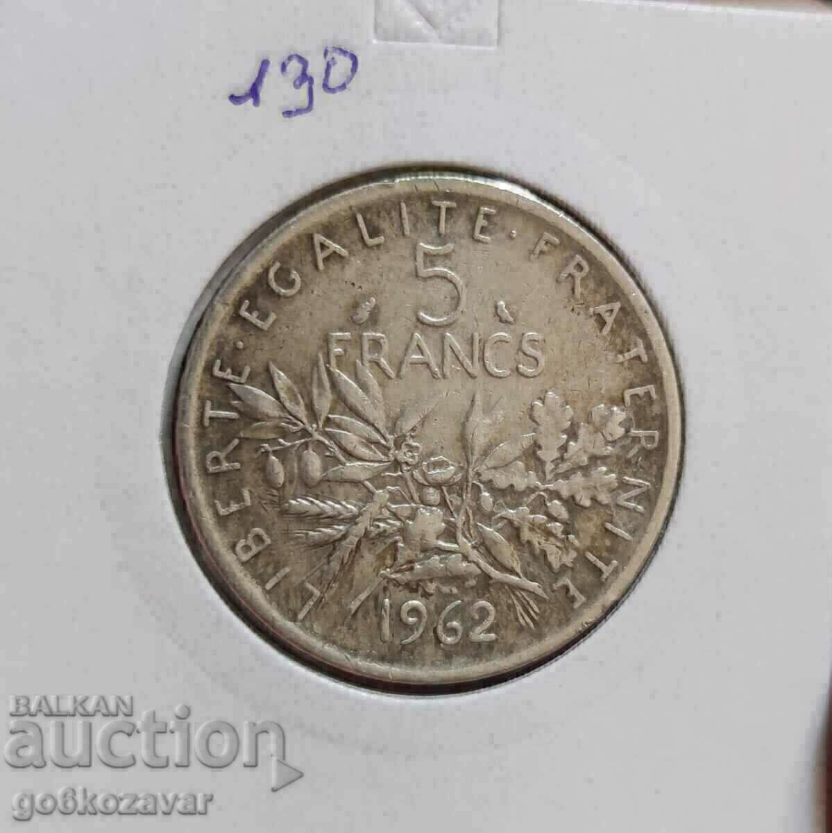 France 5 Francs 1962 Silver !