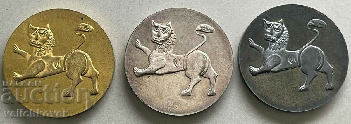 34174 Bulgaria trei jetoane NIM Lion de la Stara Zagora
