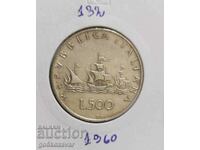 Italia 500 lire 1960 Argint!