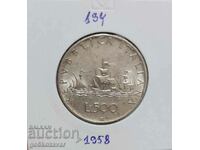 Italia 500 lire 1958 Argint!