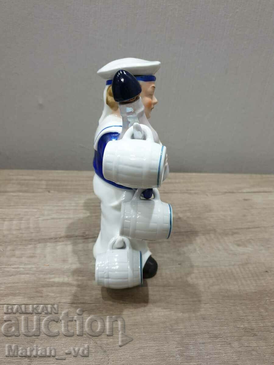 Old German porcelain liquor bottle with 6 cups - 7 Old German porcelain liquor bottle with 6 cups - 7