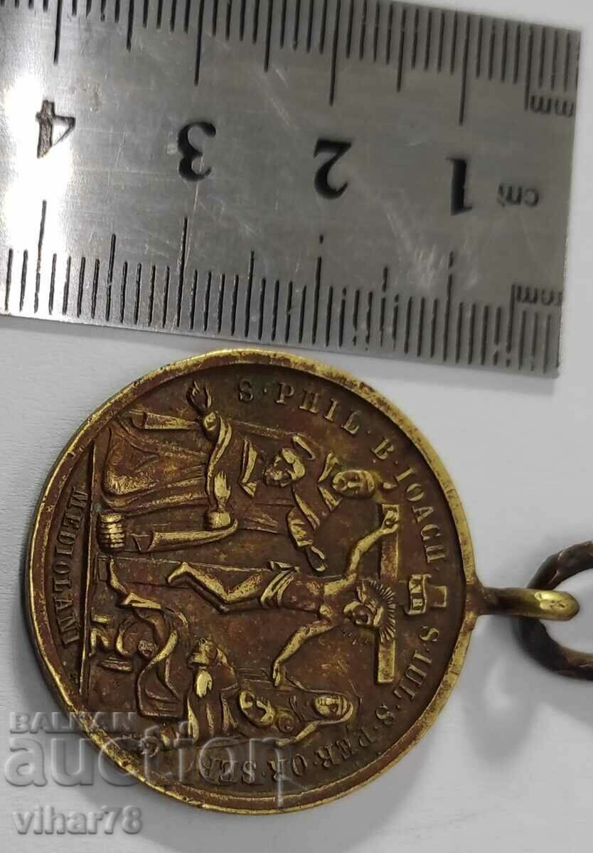 Auction OLD CHURCH MEDALLION-1876 Auction OLD CHURCH MEDALLION-1876