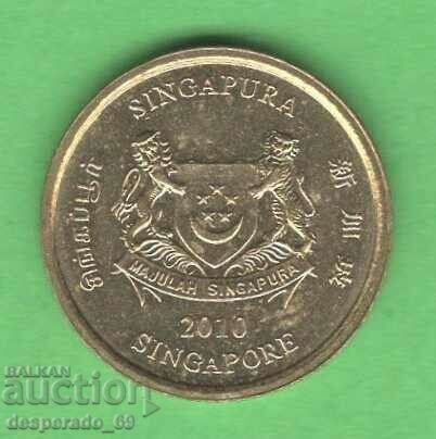 (¯`'•.¸ 5 cents 2010 SINGAPORE UNC- ¸.•'´¯) with price 0.80 BGN | € 0.41