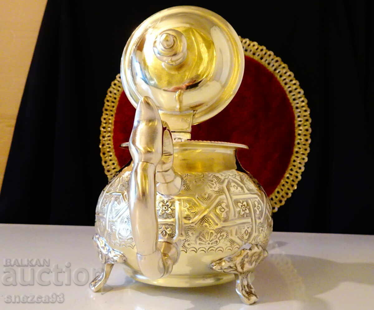 Auction Moroccan bronze teapot, Royal Manchester teapot. Auction Moroccan bronze teapot, Royal Manchester teapot.