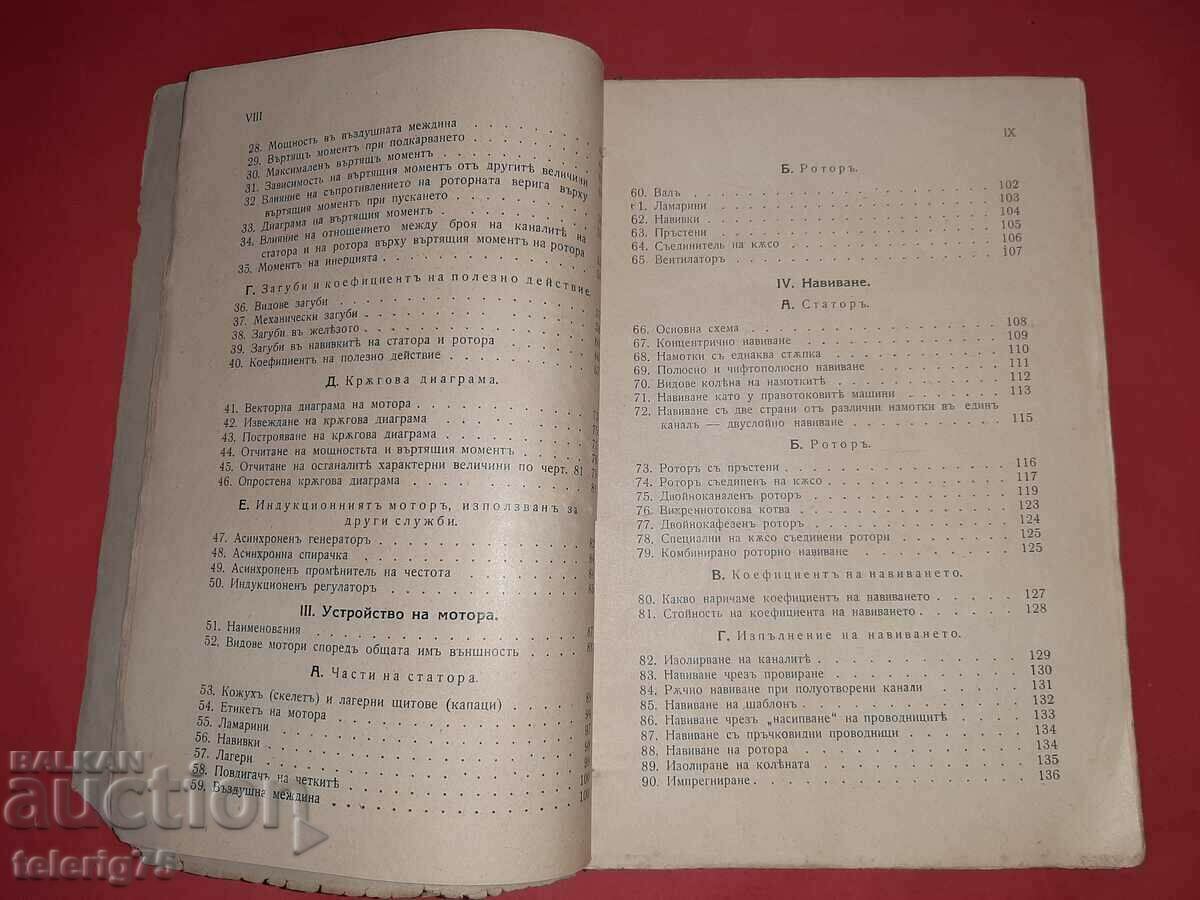 Auction  El.motors/Three-phase Asynchr.Ind. Motors-Klisarovu-1939.