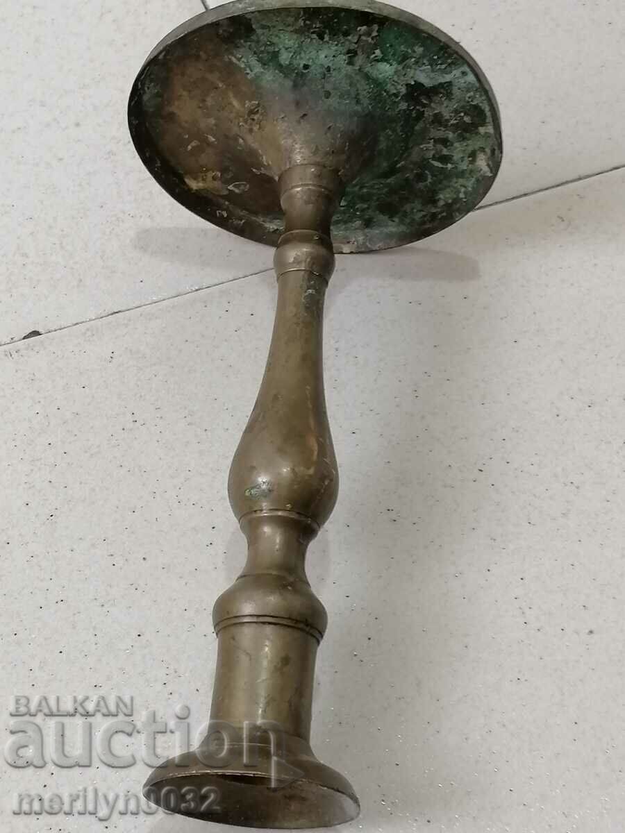 Old Bulgarian revival candlestick candle - 6